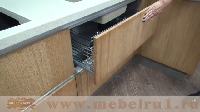 Кухня "Манхэттен" шпон дуба + мдф смотреть онлайн