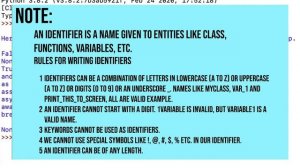 Keywords and identifiers in python3 | techie programmer