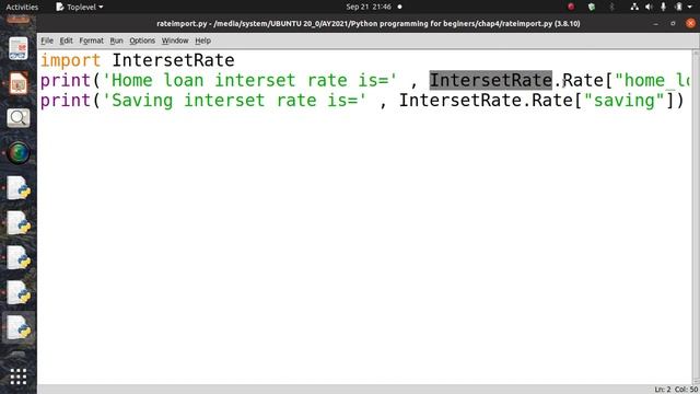 Python module variable example