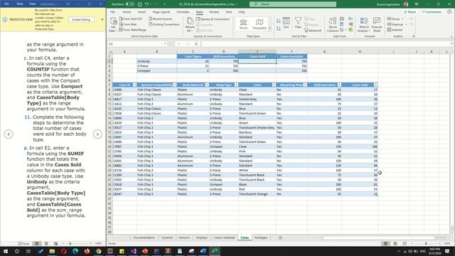 Excel Module 6 Sam Project 1 a