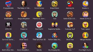 The Baby In Yellow,Poppy Playtime,Talking Ben,Sonic Forces,Survival Game