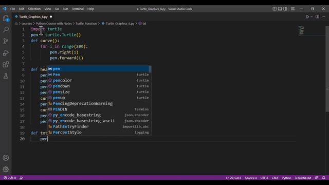 Draw Heart Shape with Python Turtle | Turtle Graphics 06 #python #pythonprogramming #pythonturtle