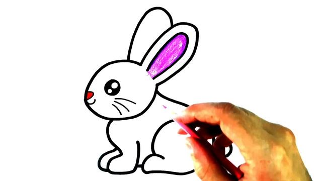 How to draw a cute bunny easy - how to draw a easter bunny step by step смотреть онлайн