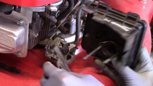 Carb Assembly on a Honda GVC 160 Lawn Mower (one gasket is stuck on the engine)