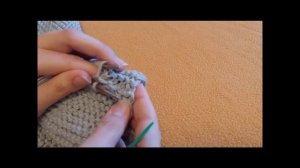 03. Трикотажный шов петля в петлю в платочной вязке