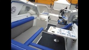 Катер из полиэтилена низкого давления РИФ 64 Брат: встреча на выставке судостроения НЕВА 2021.