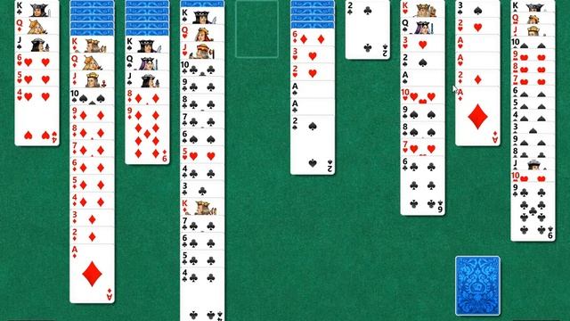 spider solitaire gameplay (difficult four suits) смотреть онлайн