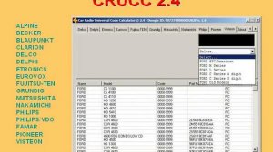 CRUCC 2.4 -- Car Radio Universal Code Calculator © 2.4