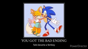 undertale game over except Tails becomes a femboy