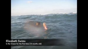 Baby Elizabeth Swims Across Pool