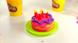 Лепим Праздничный торт из пластилина Play Doh!Игры для девочек!Развивающий мультик!