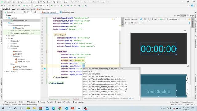 Digital Clock android studio by java - no talk смотреть онлайн