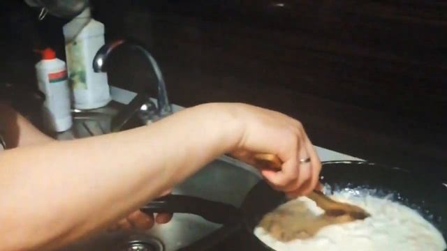 Фетучини с курицей и грибами в сливочном соусе!!!