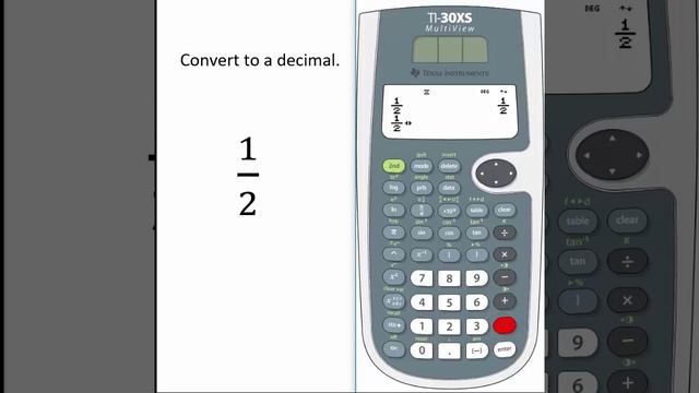 TI30XS Multiview Change Fractions to Decimals смотреть онлайн