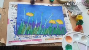 Рисуем одуванчики!