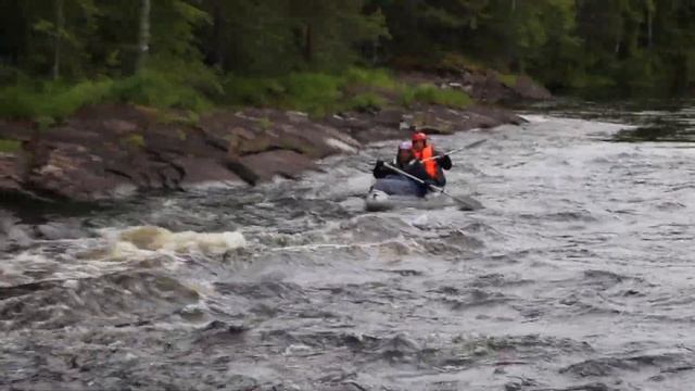 Река Охта. Порог Хемег. Байдарка щука-2. 2015 Карелия. смотреть онлайн