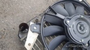 Замена радиатора с установкой вентилятора от нивы.