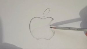 Как рисовать логотип apple \ How to draw apple logo