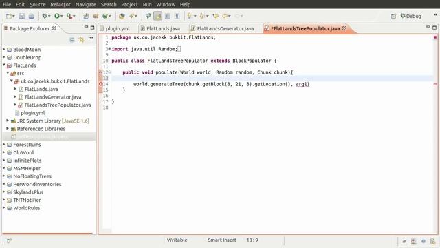 Java Bukkit Plugin Tutorial: Flat Terrain Generator - Terrain Creation [part 03] смотреть онлайн