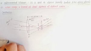 Astronomical telescope| when image formed at least distance of distinct image||