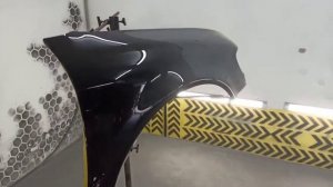 VW Phaeton Ремонт покраска крыла переднего бампера.