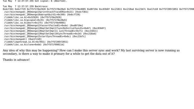 Databases: MongoDB problems recovering a member of the replica set смотреть онлайн