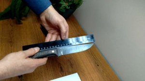 Крутой нож Лиса ЦМ с рукоятью из карбона