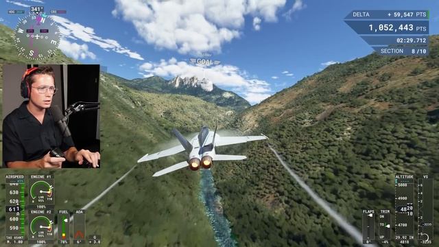 DANGEROUS LOW FLIGHT CHALLENGE - Microsoft Flight Simulator Top Gun DLC смотреть онлайн