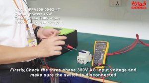 Sunchonglic 3 Phase 380V 4KW Solar AC Pump Drive/Inverter (VFD) Installation Tutorial(FPV100 Series