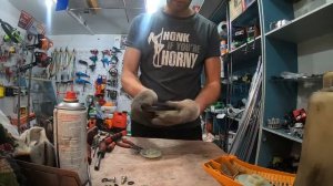 Заправка широкой пружины в шкив стартера бензопилы РемПрост