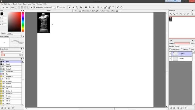 Reference Image Setup In FireAlpaca