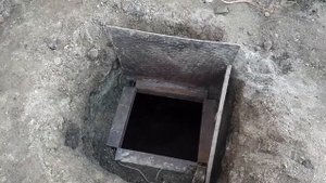 Септик из бочки железный 2
