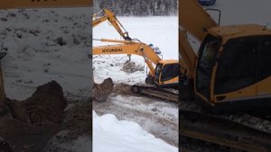 Ввод в эксплуатацию нового гидромолота. Экскаватор