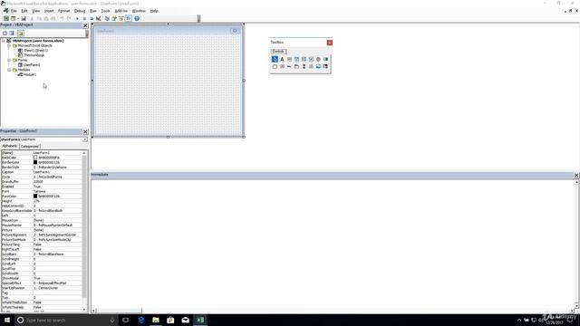 Excel VBA Programming - User Forms | 1 - Create UserForm, Toolbox, Properties, Controls