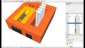 Порядовка отопительно варочной печи с котлом из чугунной батареи.