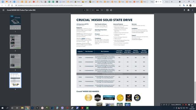 SSD Crucial MX500 1TB CT1000MX500SSD1 смотреть онлайн