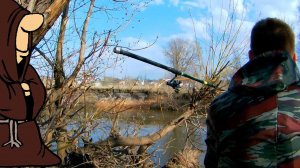 Весенняя рыбалка на реке, ловим плотву на поплавочную удочку