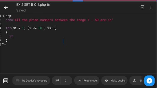 PHP Tutorial: Displaying Prime Numbers (1-50) | BCA Sem 3 Lab Book Solution | Assignment 2 Set B Q1