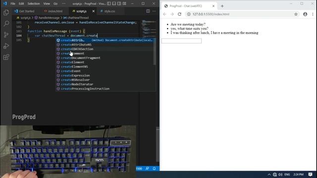 ASMR Programming - Coding Chat App with jQuery | JavaScript, HTML and CSS - No Talking