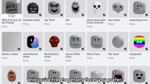 Get 10+ Free Avatar Faces! ?| Roblox