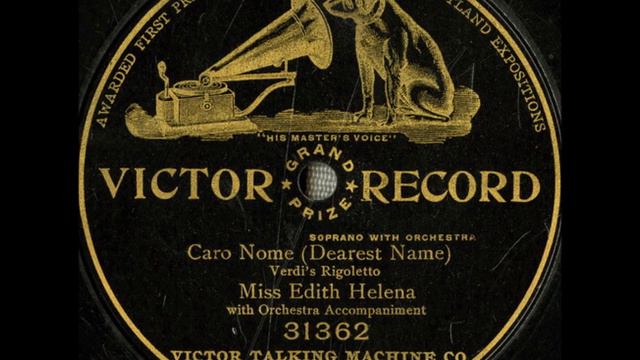 Edith Helena = soprano imitates a violin = “Intermezzo” Cavalleria Rusticana on Victor 5663 (1908) смотреть онлайн