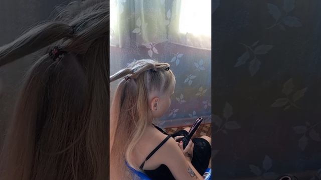 ☆Красивая причёска на длинный волос☆#причёскавшколу