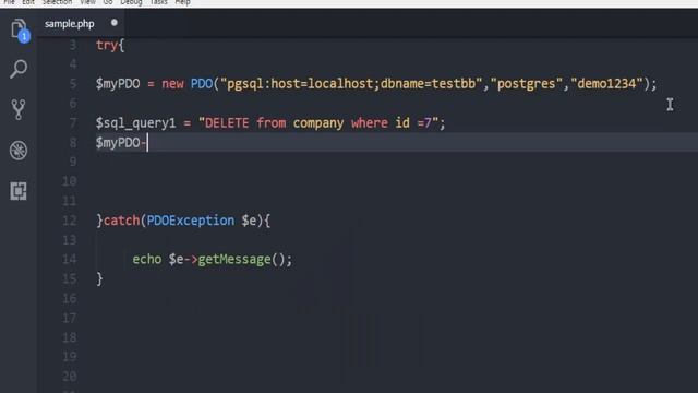 PHP PDO DELETE query to PostgreSQL Database смотреть онлайн