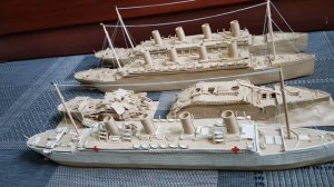 RMS OLYMPIC, RMS TITANIC, RMS TITANIC WRECK, HMHS BRITANNIC из пластилина!!! большой обзор!!!