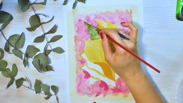 Рисуем каллы акрилом или гуашью смотреть онлайн