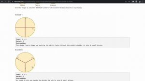 Minimum Cuts to Divide a Circle - Leetcode 2481 - Python @PRAVATBISWAS