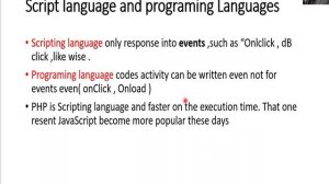 PHP Session 6 Scripting language and Programming language