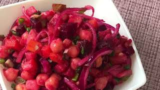 Винегрет с нутом. Очень вкусно, просто и полезно.