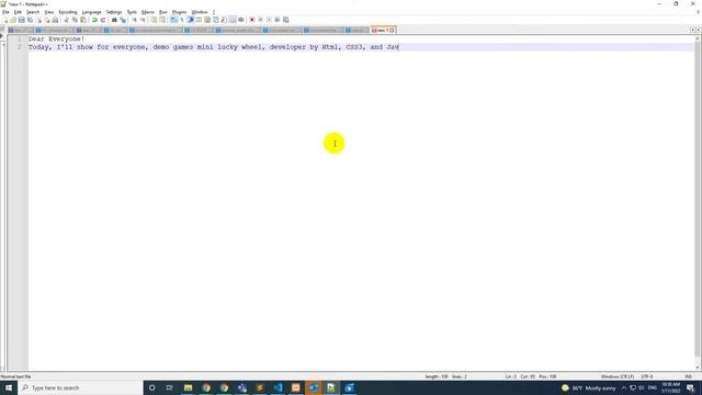 Demo games mini lucky wheel developer by html css javascript - смотреть ...