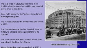 Babe Ruth 1920's history 102 project